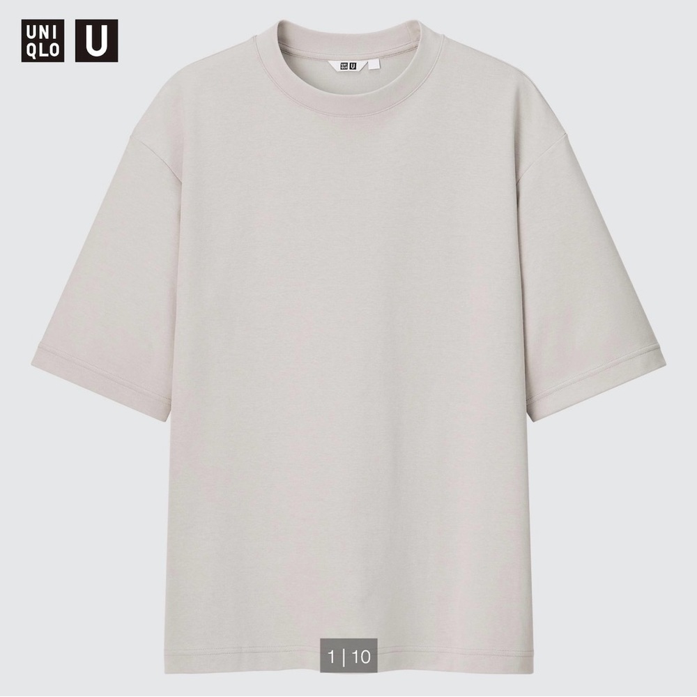 U AIRism Cotton Oversized Crew Neck Half-Sleeve T-Shirt